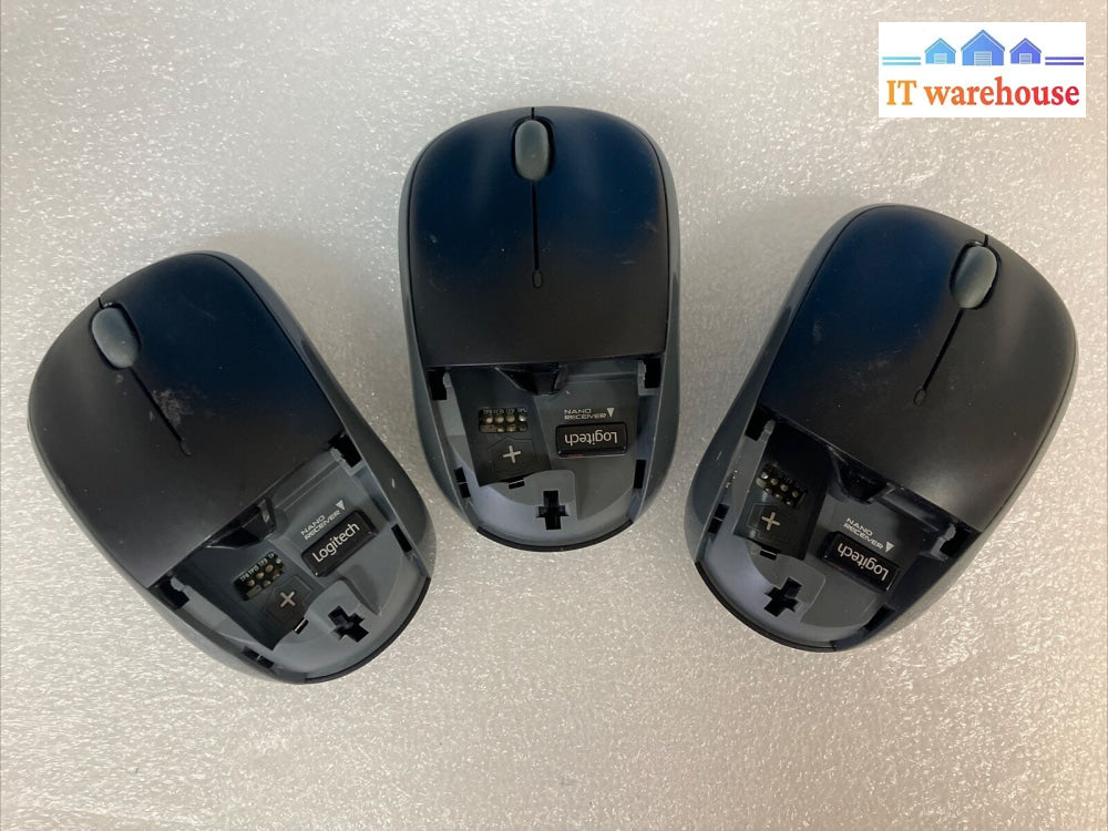 (Lot Of 3X) Logitech M215 Wireless Mouse With 3 Usb Receivers *Tested/Working* ~