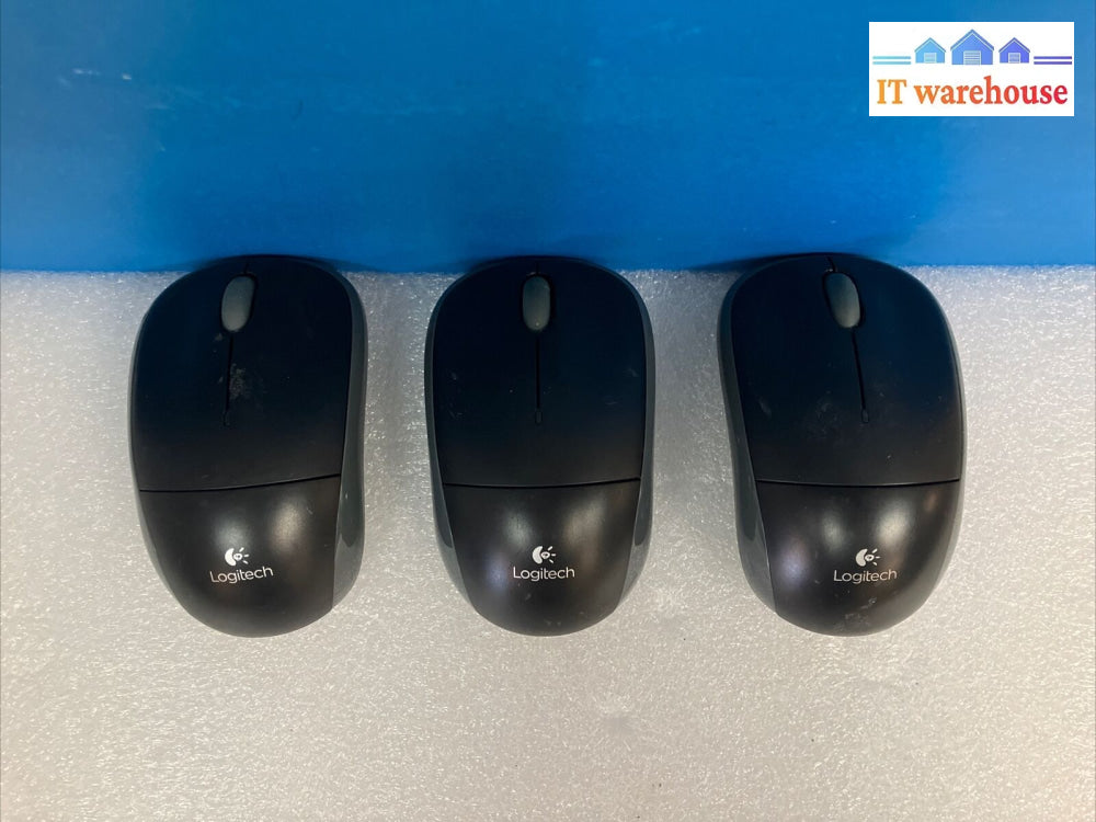 (Lot Of 3X) Logitech M215 Wireless Mouse With 3 Usb Receivers *Tested/Working* ~