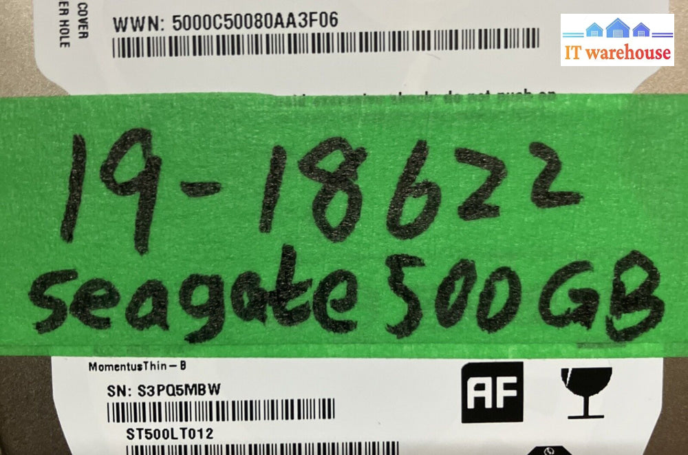 (Lot Of 3X) Seagate St500Lt012 5400 Rpm 500Gb 2.5’ Laptop Thin Hdd 1Dg142-500 ~