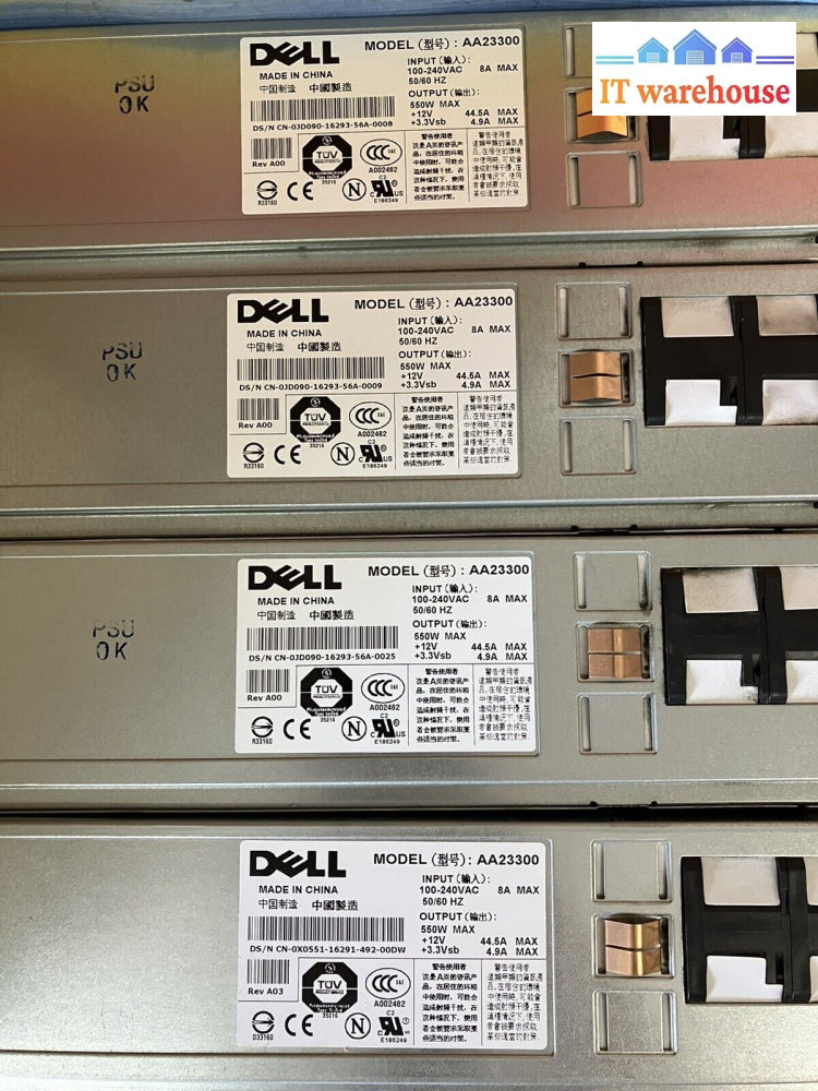 ~ Lot Of 4 Dell Poweredge Server Power Supply Module 550W Aa23300 0Jd090 Jd090