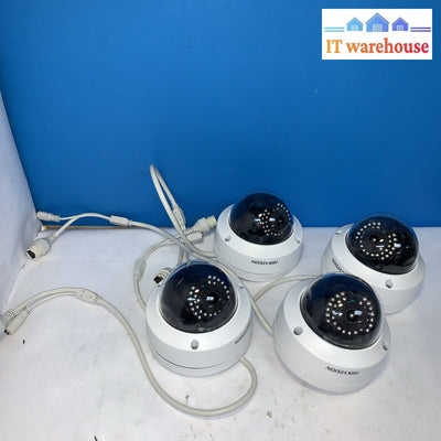 (Lot Of 4) Hikvision Ds-2Cd2132F-I-2.8Mm Ir Fixed Vandal Dome Network Camera