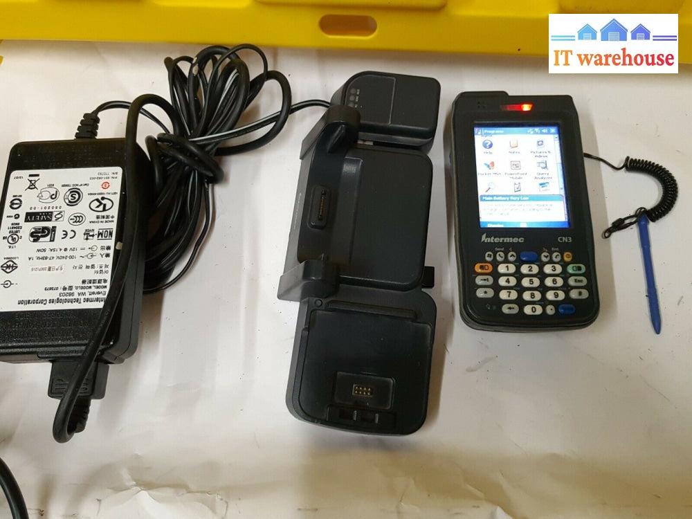 - Lot Of 4 Intermec Cn3 Mobile Computer Barcode Scanner W/Dock & Adapter