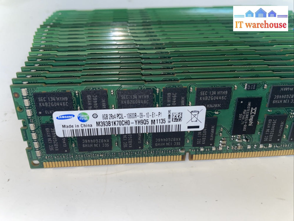 Lot Of 4 Samsung M393B1K70Cho-Yh9Q5 8Gb 2Rx4 Pc3L-10600R Server Ram Memory