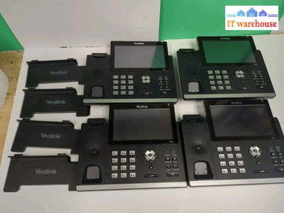 Lot Of 4 Yealink Sip-T48G/T48S Voip Office Phone Bases W/ Stand (No Handset) -