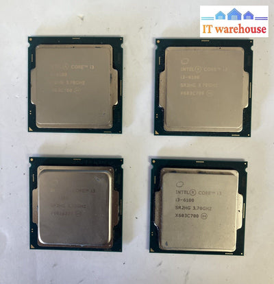(Lot Of 4X) Intel Core I3-6100 3.70 Ghz Lga 1151 Desktop Cpu Processor Sr2Hg ~