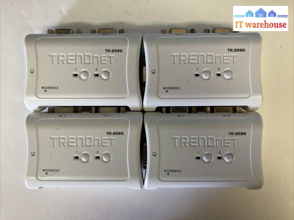 (Lot Of 4X) Trendnet 2-Port Usb Kvm Switch Tk-209K ~