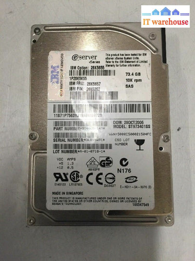 + Lot Of 5 26K5657 Ibm 73.4 Gb Sas 2.5’ 10K Hard Drive @@@