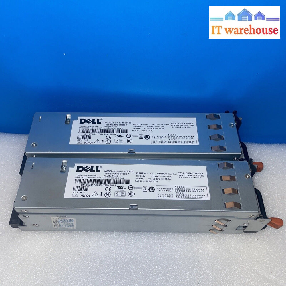 Lot Of 5 Dell 0Ju081 Power Supplies N750P 750W For Poweredge 2950 Server