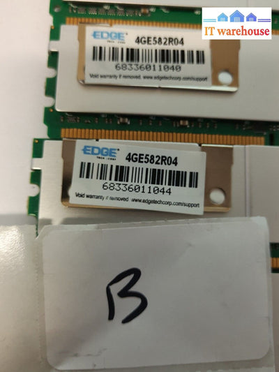 - Lot Of 5 Edge Tech 4Ge582R04 Server Ram