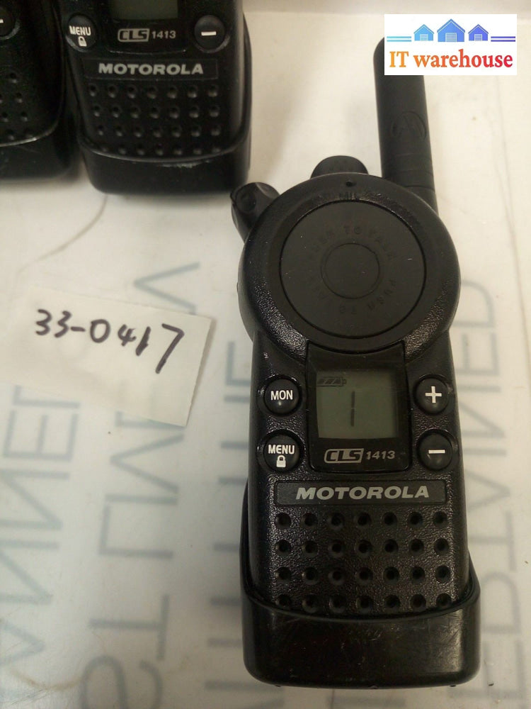 - Lot Of 5 Motorola Cls1413 Two-Way Radio W/ Battery&Belt Clip Tested