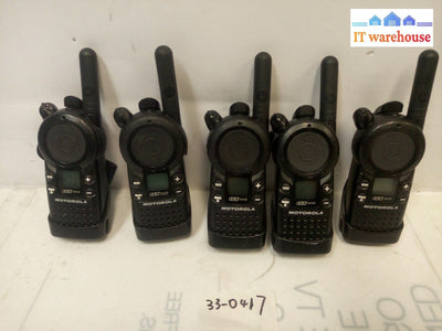 - Lot Of 5 Motorola Cls1413 Two-Way Radio W/ Battery&Belt Clip Tested