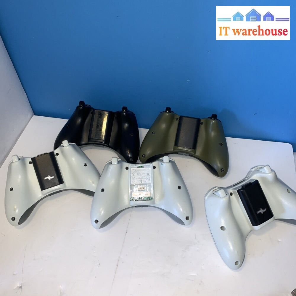 Lot Of 5 Official Microsoft Xbox 360 Wireless Gaming Controller Oem