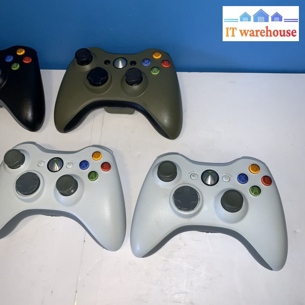 Lot Of 5 Official Microsoft Xbox 360 Wireless Gaming Controller Oem