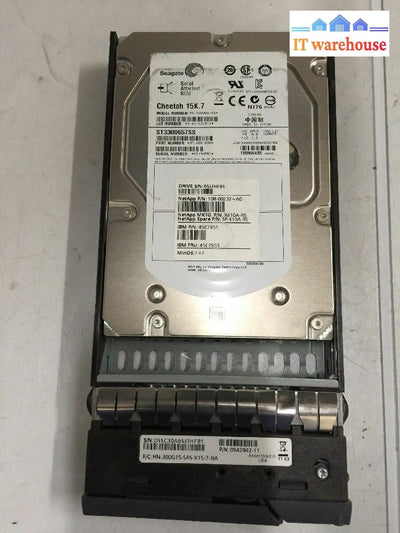 + Lot Of 5 St3300657Ss 300G 15K Sas Hdd Ibm 45E7953 W/ Tray 0942842 - 11