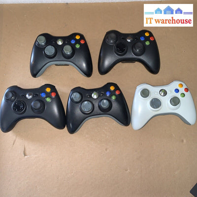 Lot Of 5 Xbox 360 Game Controllers