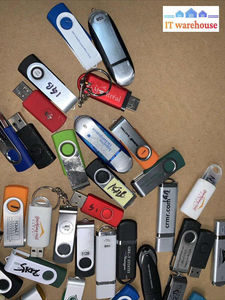 Lot Of 58 Vintage 512Mb-2Gb Usb Flash Drives