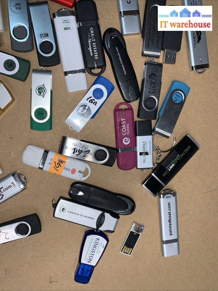 Lot Of 58 Vintage 512Mb-2Gb Usb Flash Drives