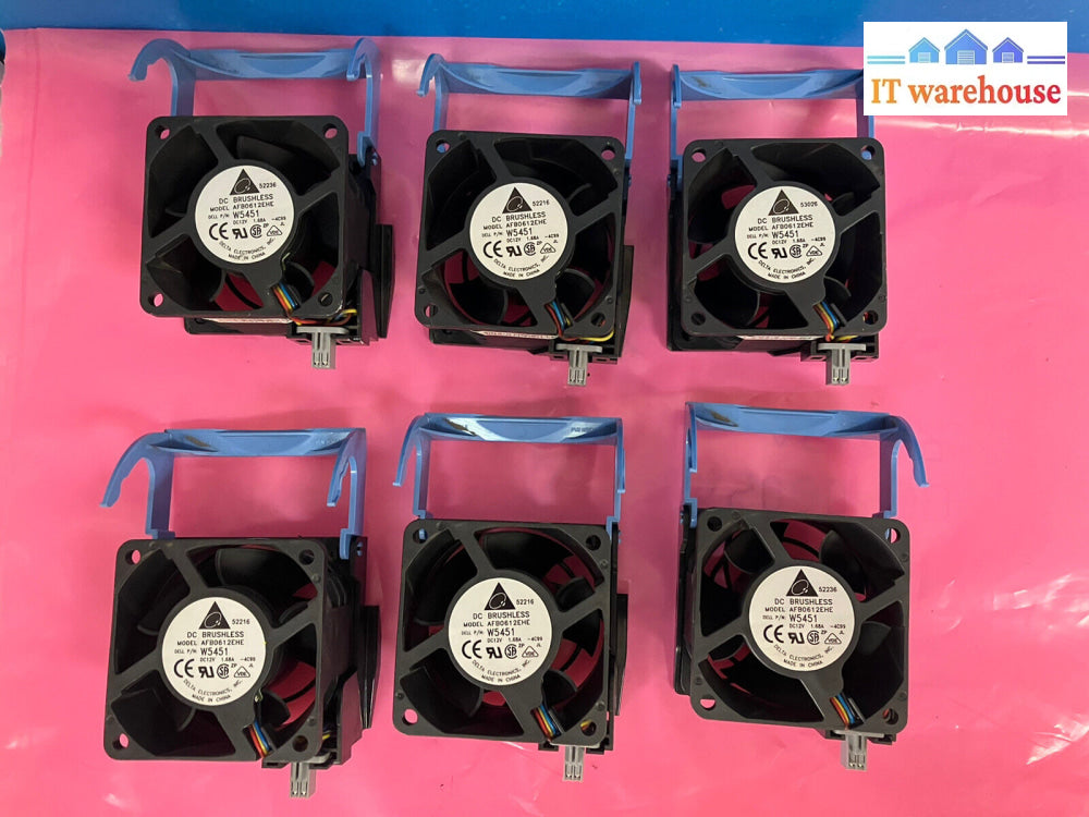 ~Lot Of 6 Dell Poweredge 2850 Server Cooling Fan 60Mm*38Mm 0W5451 Afb0612Ehe 12V