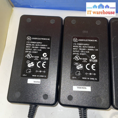 (Lot Of 6) Genuine Lei Nu70-1120520-I1 Ac/Dc Power Supply Adapter 12V 5.2A 62W