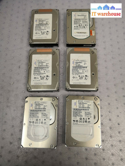 + Lot Of 6 Ibm 300Gb 15K Sas 3.5 Inch Hdd 43X0805