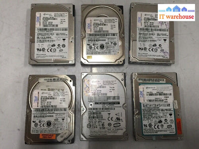 + Lot Of 6 Ibm Sas 73Gb 2.5’ 10K Hard Drive 39R7366 40K1052