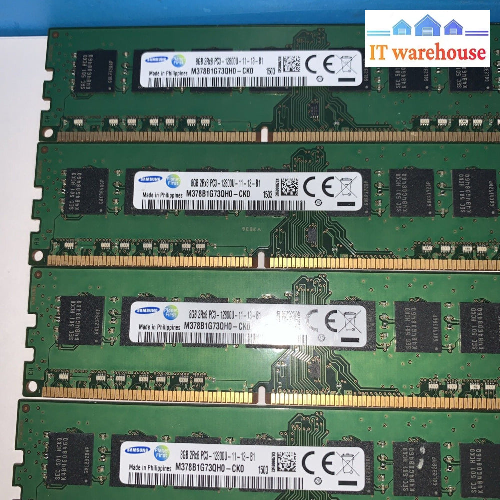 Lot Of 7 Samsung M378B1G73Qh0-Ck0 8Gb Ddr3 1600Mhz Desktop Memory Ram