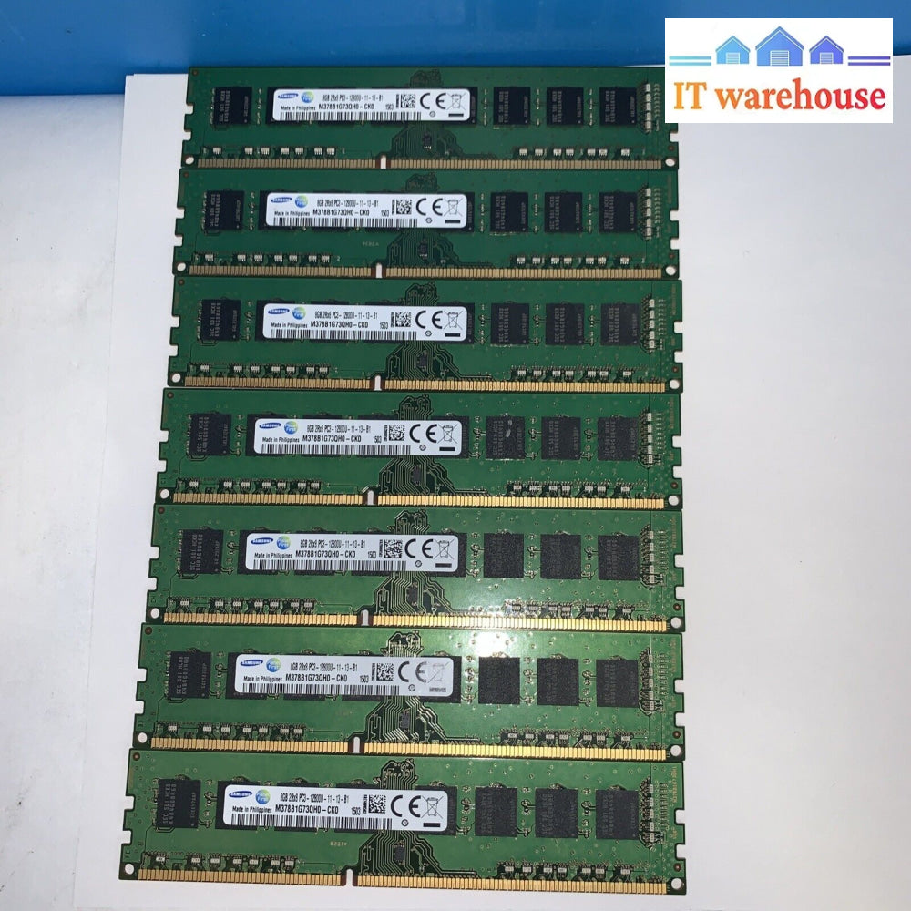 Lot Of 7 Samsung M378B1G73Qh0-Ck0 8Gb Ddr3 1600Mhz Desktop Memory Ram