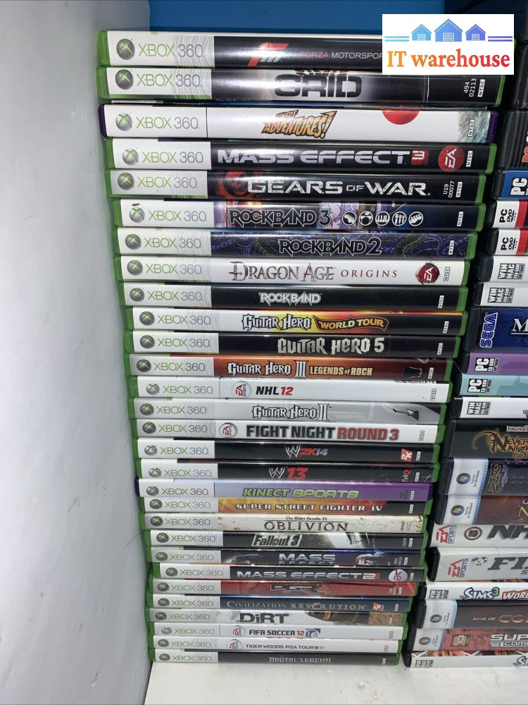 Lot Of 70 + Xbox 360 Games And Pc