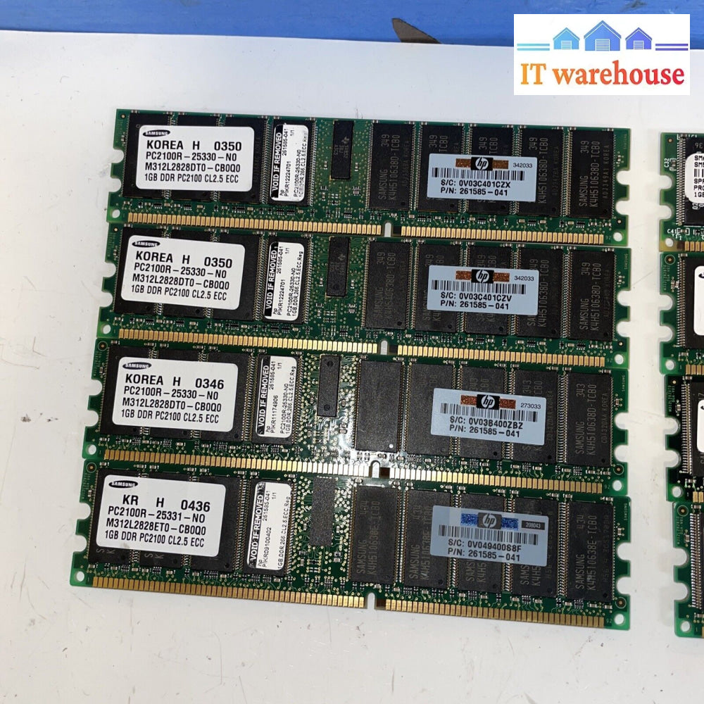 Lot Of 8 Hp Server Ram 1Gb Ddr Pc2100R - 25331 N0 (From Server)