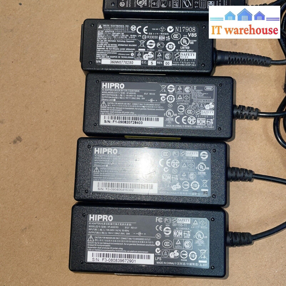 Lot Of 8 Laptop Hp-A0301R3 And Compatible Ac Adapter (19V 1.58A)