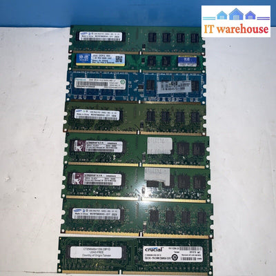 Lot Of 8 Mixed Brands 2Gb Ddr2 Non-Ecc Desktop Memory