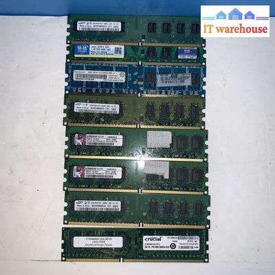 Lot Of 8 Mixed Brands 2Gb Ddr2 Non-Ecc Desktop Memory