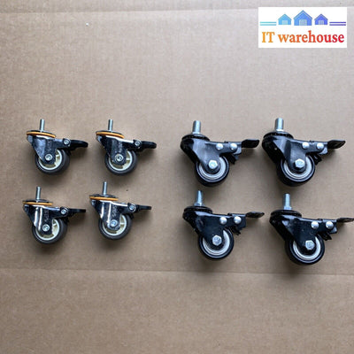 Lot Of 8 Swivel Caster W/ Lock - Stem Mount