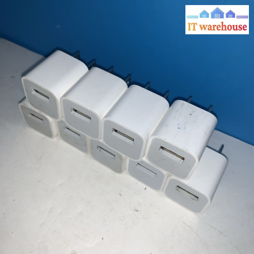 Lot Of 9 Genuine Apple Usb 5W (5V 1A) Power Adapter For Iphone - White