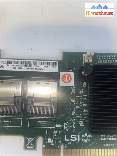 Lsi Lenovo 03T6739 Megaraid Sas 9240-8I 8-Port Sas/Sata Controller Full Height