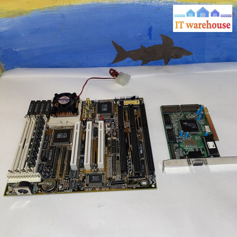 Luckystar Ls486E Motherboard And Am5X86-P75-S 133Mhz Cpu 8Mb Ram Video Card