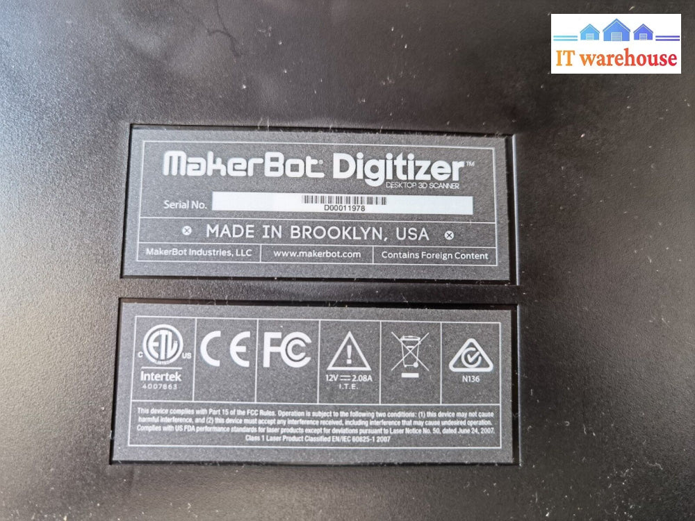 $ Makerbot Replicator 5Th 3D Printer & Digitizer Scanner