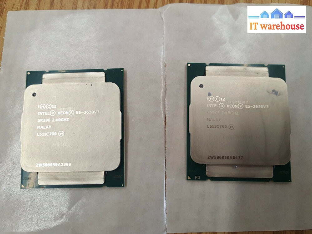 - Matched Pair Intel Xeon E5-2630 V3 Sr206 2.40Ghz 8-Core Cpu Processors