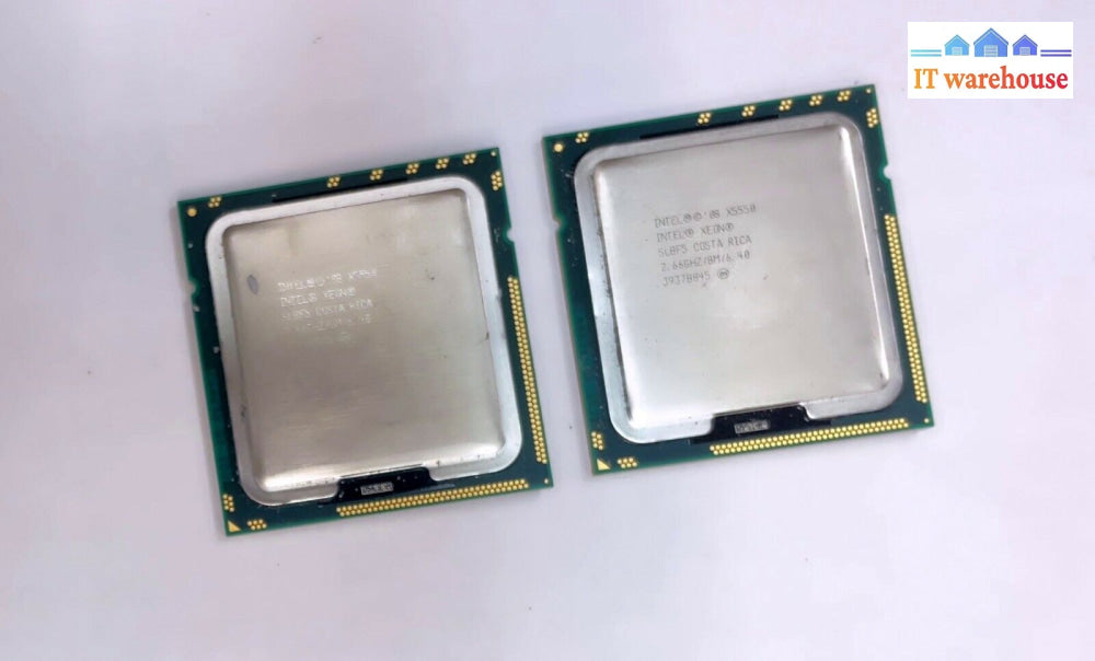 Matched Pair ~ Intel Xeon X5550 Slbf5 2.66 Ghz Quad Core Lga 1366 Cpu Processor