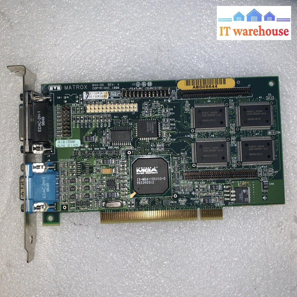 Matrox Mystique Mga-Myst/4C Video Card Gpu