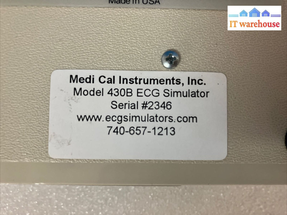 ~ Medi Cal Instruments 430B 12-Lead Ecg Simulator