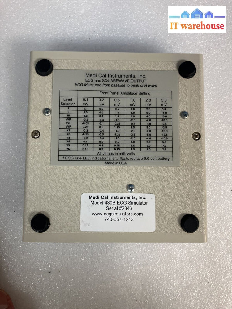 ~ Medi Cal Instruments 430B 12-Lead Ecg Simulator