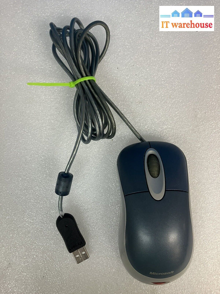 ~ Microsoft Optical Mouse Blue Usb And Ps/2 Compatible X08-72983 *Tested/Working