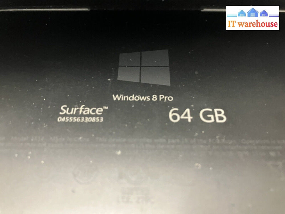 ~ Microsoft Surface Pro 1 1514 I5-3317U 1.7Ghz 4Gb Ram 64Gb Ssd (Screen Bad)