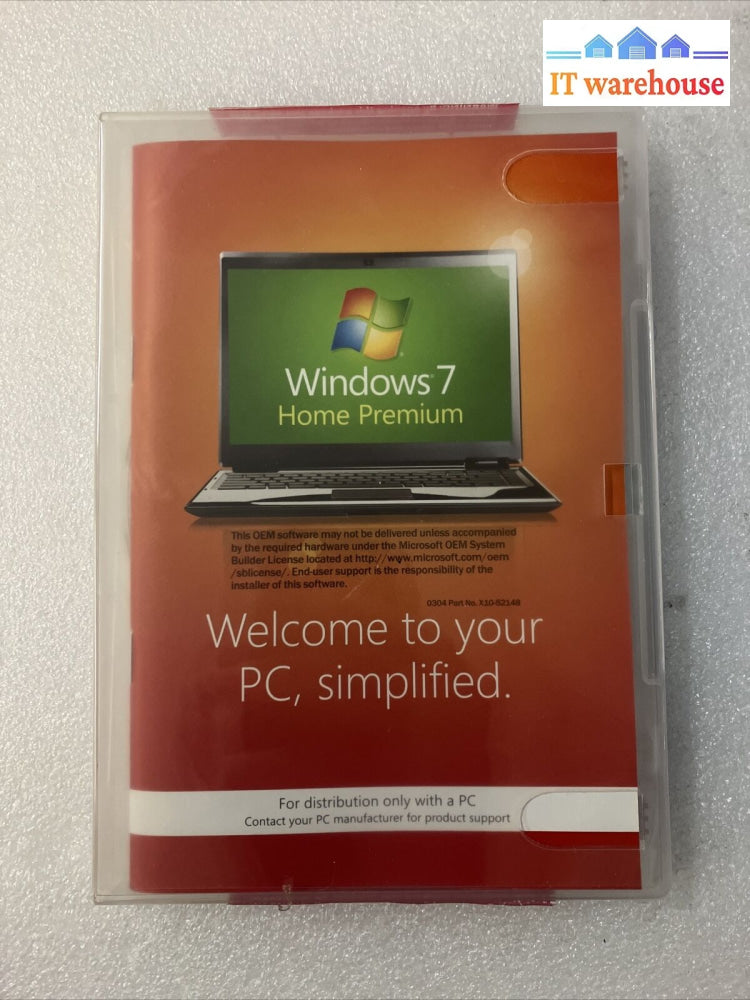 ~ Microsoft Windows 7 Home Premium 64-Bit Dvd Gfc-02050 (No Coa Key)