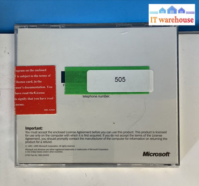 Microsoft Windows 95 Installation Cd Cd-Rom Disc Only (No Key) ~