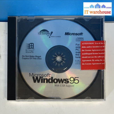 Microsoft Windows 95 Installation Cd Cd-Rom Disc Only (No Key) ~