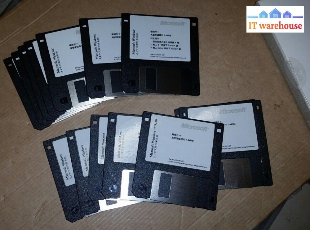 Microsoft Windows Operating System Version 3.1 Chinese Edition 14 Floppies