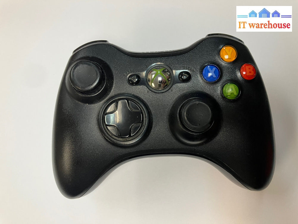 ~ Microsoft Xbox 360 Gamepad Wireless Black Controller X853164 -013