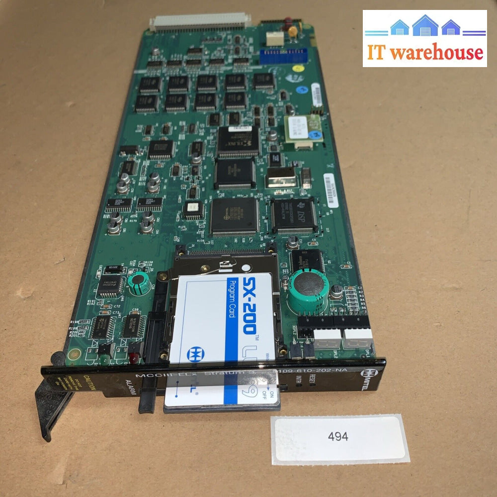 Mitel 9109-610-001-Na Mcciii-Ml Stratum 4 Circuit Card Sx200 With Program